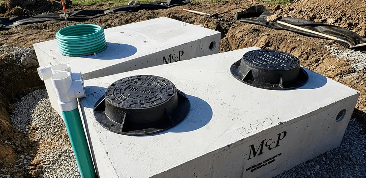 Grease trap installation unit set in place for drainage protection in Oakland, CA